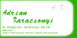 adrian karacsonyi business card